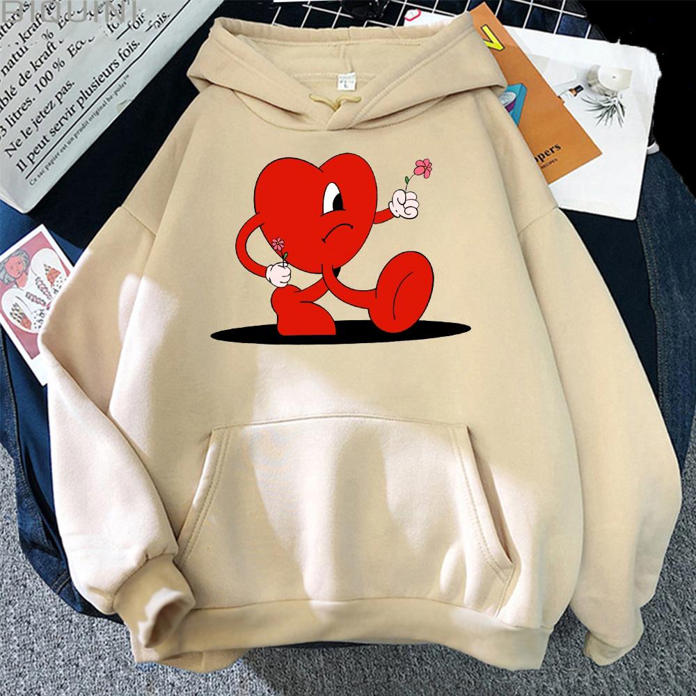 

2022 Fashion Bad Bunny Print Hoodies Harajuku Oversize Male Sweatshirts Autumn Fleece Warm Hoodie Unisexga Graphic Unisexs Streetwear