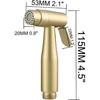 Brushed Gold Bidet Faucet Sprayer Head, Biveah Double Mode Toilet Sprayer Stainless Steel Kitchen Side Sprayer Head Replacement, KXS011BG