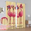 2pcs,2D Plane Printing Light Filtering Curtains Stylish Flamingos Polyester Fabric (without Rod) All Seasons Perfect for Bedroom