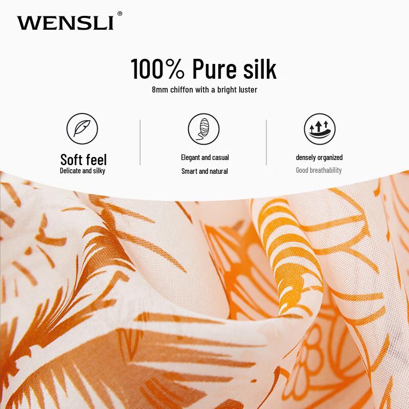 WENSLI Mercury Story 100% Mulberry Silk Scarf Shawl