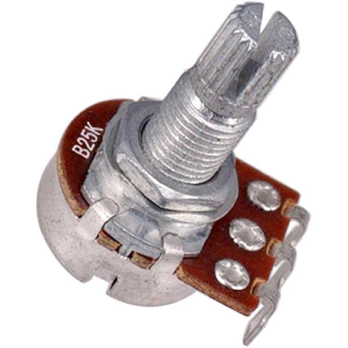 Long Split 18mm Shaft 25K Guitar Potentiometer Pot, 8-pack A25K & B25K Set