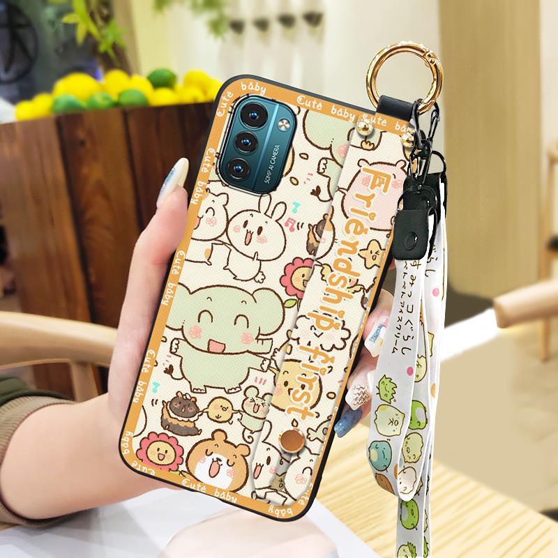 Phone Holder Shockproof Phone Case For Nokia G11/G21 Cartoon Lanyard Protective Waterproof Back Cover Fashion Design