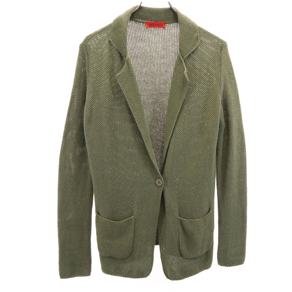MAX&CO Long Sleeve Knit Cardigan S Khaki Women Used