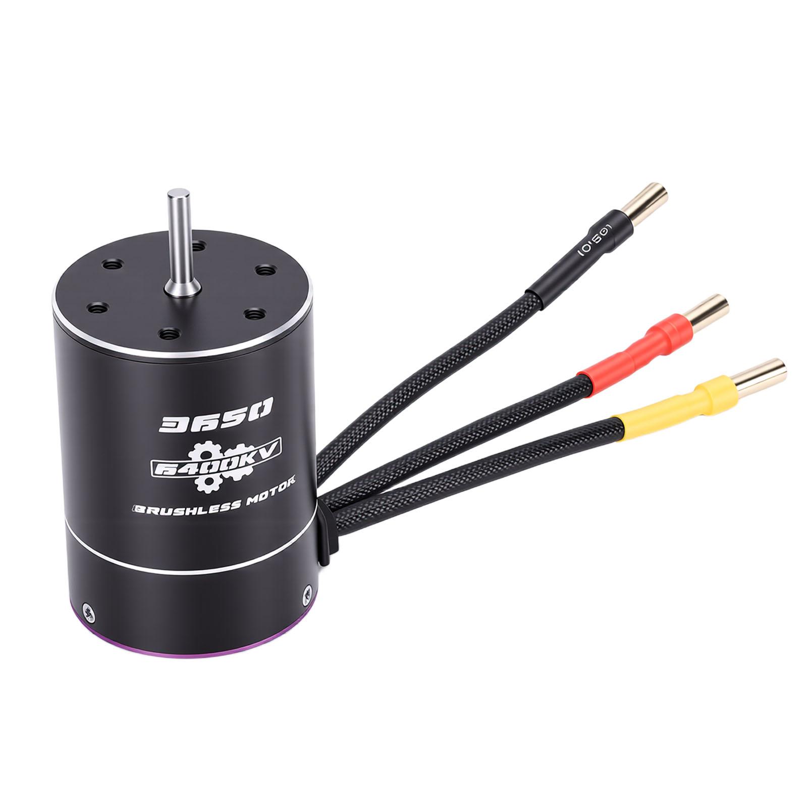 

6400KV Brushless RC Motor for SCX10 Hpi RC Motor, Purple Black with 46080RPM Speed