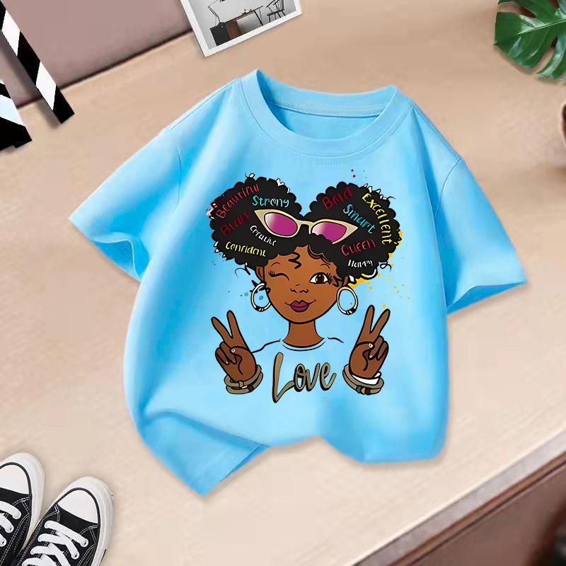 Children T-shirt Kid T Shirt 2-13Y Cool Girl Printed Kids 100% Cotton Clothes Tshirt Tops Tee