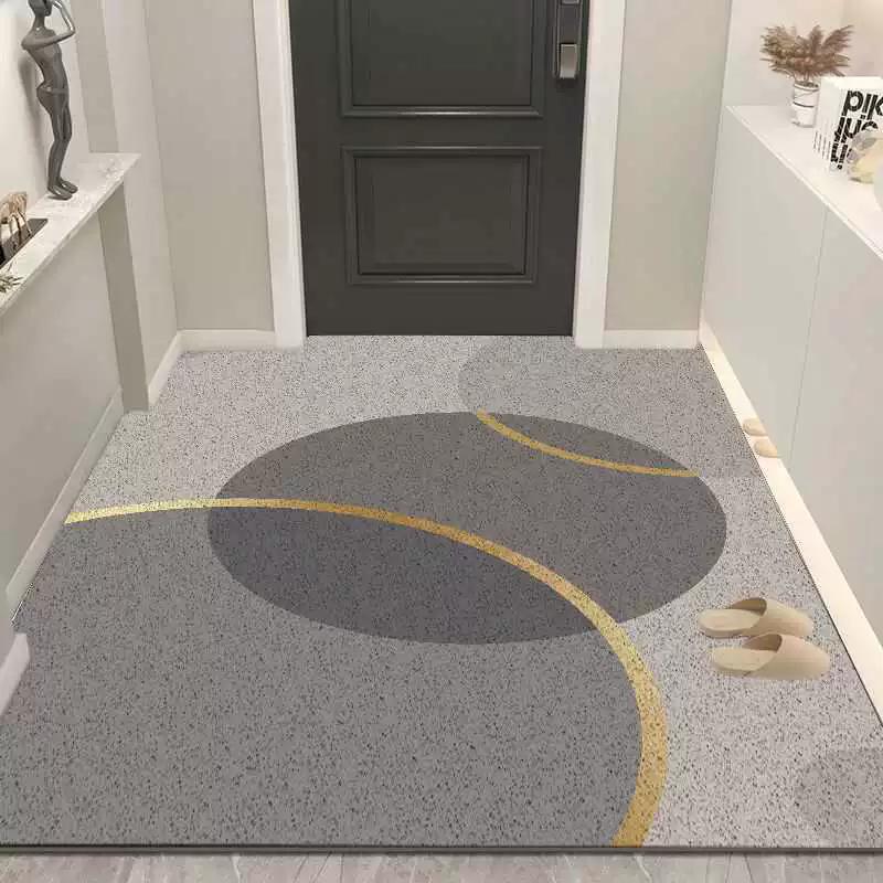 Washable  PVC Door Mat Non-Slip Dirt Resistant Extra Large Entrance Rug for Hallway Home Decor
