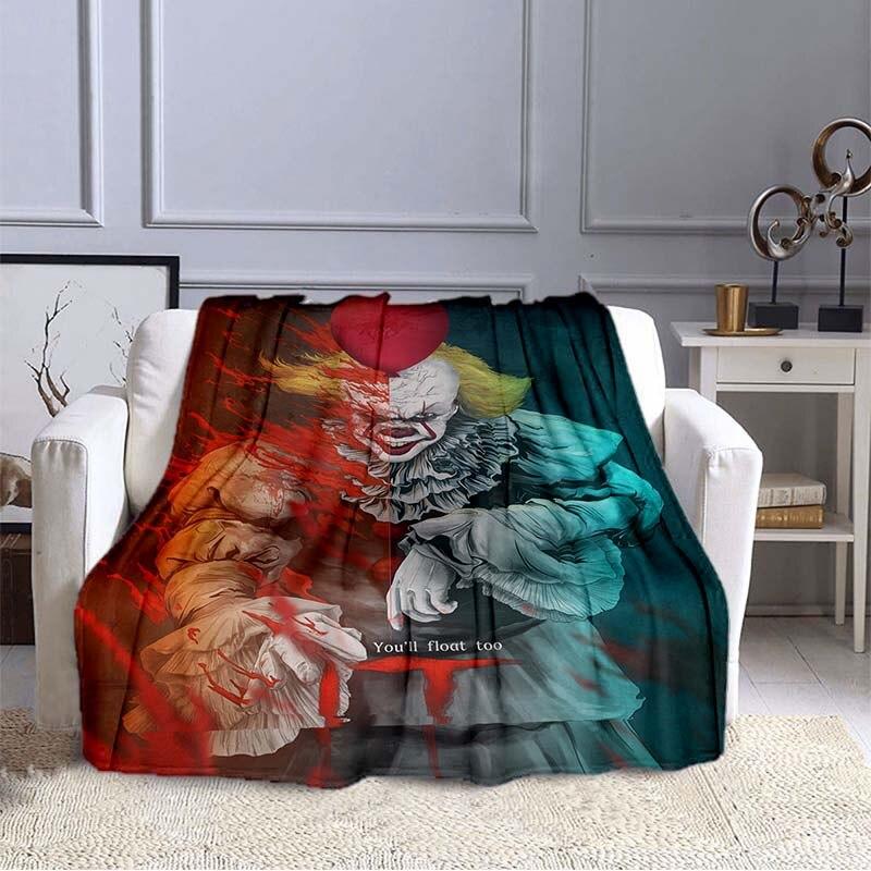 Stephen King's IT : Chapter Two Print Blanket Sofa Bed Blanket Super Soft Warm Blanket Cover Flannel Throw Blanket