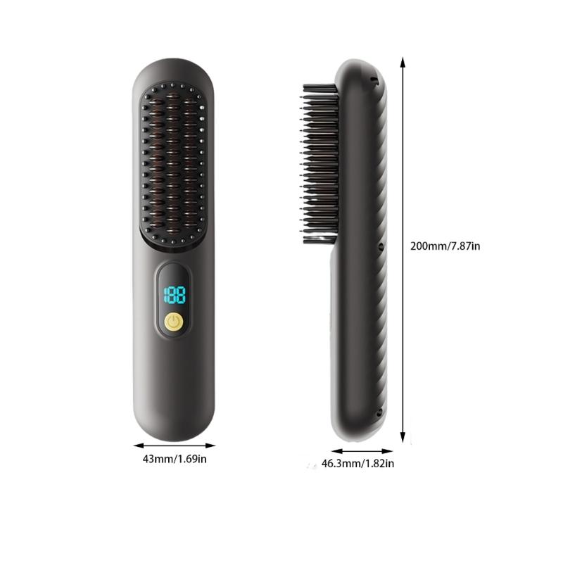 Ionic Charging Hair Styling Comb With Fast Heat Up ABS Materials Anti Burn Shield For Home And Travel Use