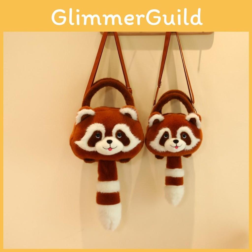 Plush Raccoon Animal Backpack Lightweight Single Shoulder Crossbody Bag Gift
