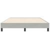 Box Spring Bed Without Mattress Light Grey 160 x 210 cm Velvet