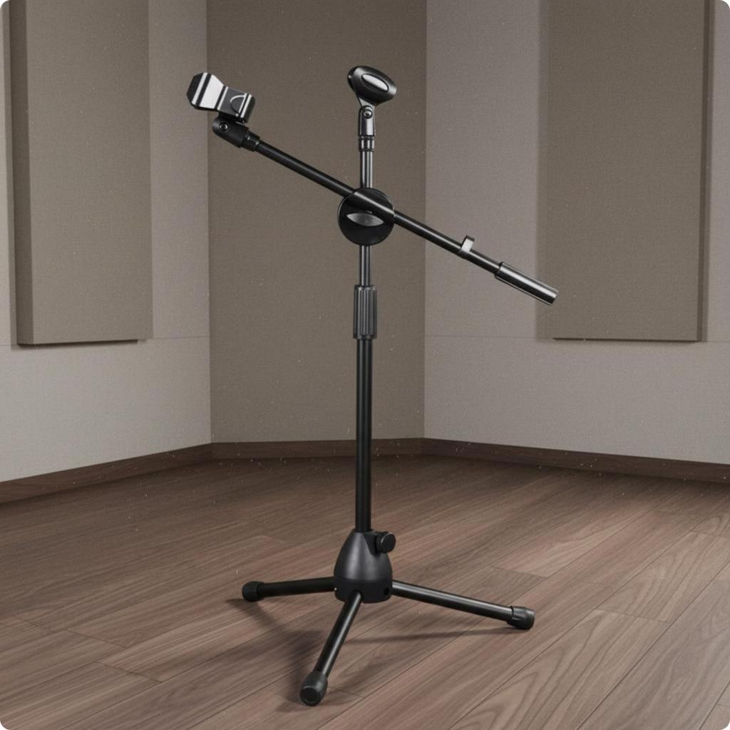 Tripod Audio Capture Device Holder Stand Sturdy Metal Instrument Mic