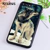 Krajews Snow Wolf Howlf Animal Phone Case Cover For iPhone 17 Air 16 15 14 Plus 12 13 Pro Max Coque Fundas