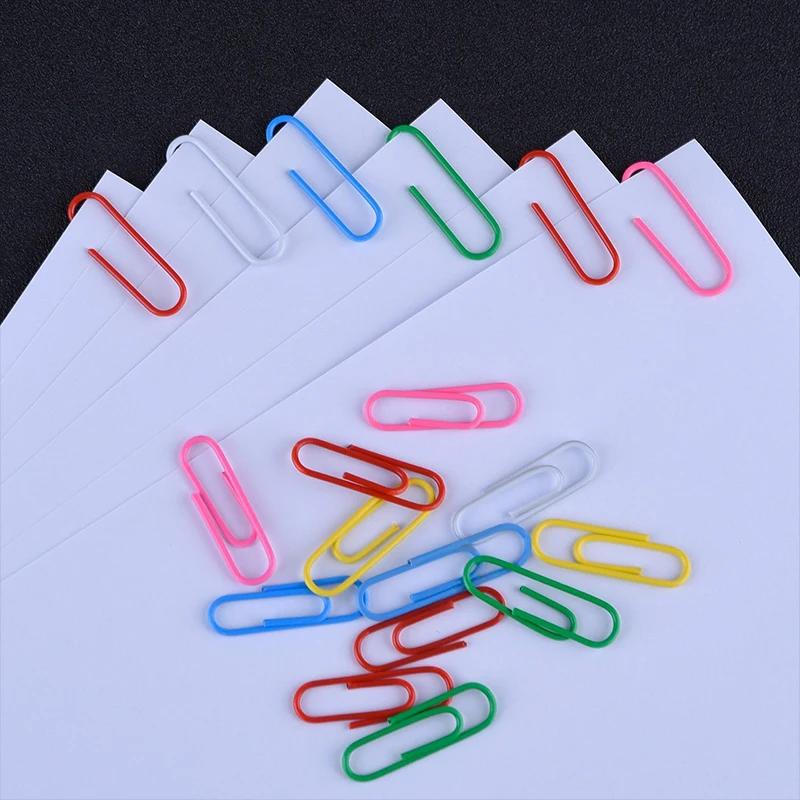 28mm Colored Metal Paper Clip Creative Bookmark Office Stationery Cartoon Anti Rust Pin Return Type Needle