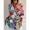 2026 Women's Long Sleeved Shirt Autumn New 3D Printed Street Women's Shirt Hawaiian Shirt