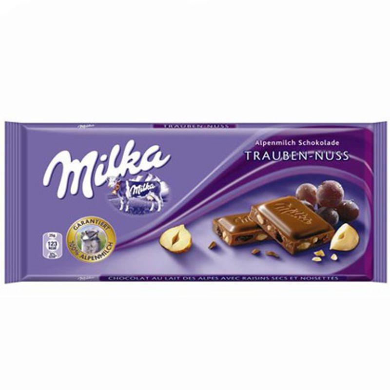 Milka Grape Hazelnut Chocolate 100g (Expiration date: 1 month or more)