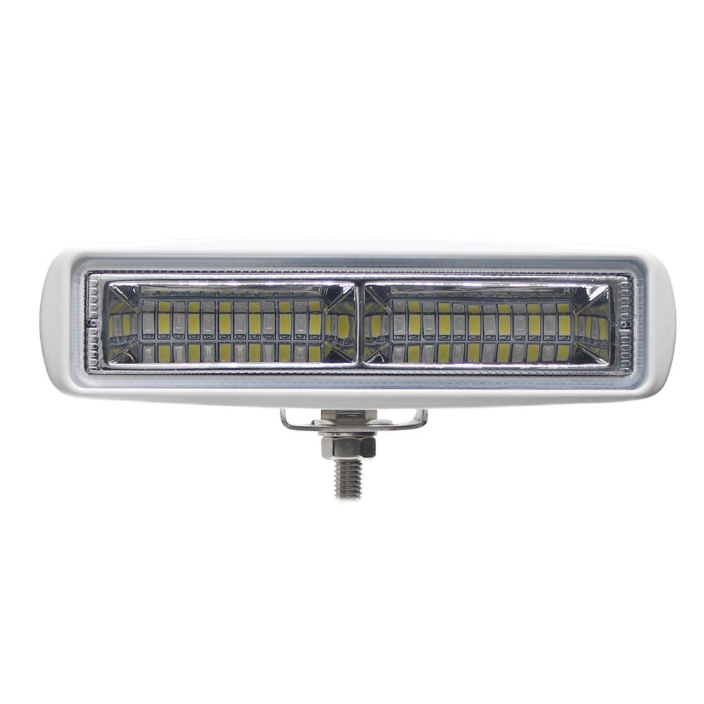 LED Work Light Marine, 18W Dual Color White Blue, 316 Stainless Steel Brackets, Boat Searchlight, for Yacht Truck Offroad, 12V