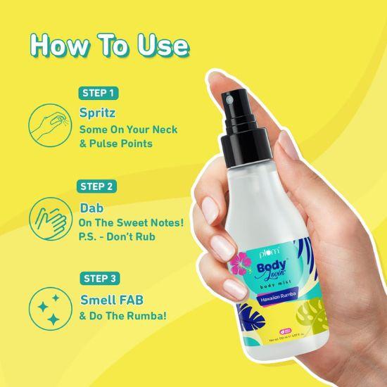 Plum BodyLovin' Hawaiian Rumba Body Mist | Fragrance For Women & Men With Gardenia & Vanilla | Travel-Friendly Perfume Body Spray 150 Ml