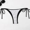 2023 Euro-American Drawstring Strap Gathered Split Swimsuit Bikini
