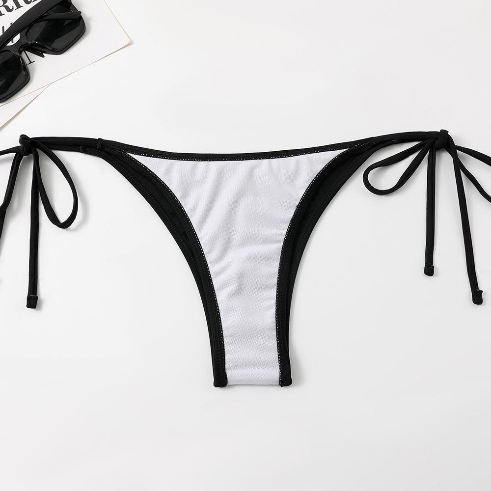2023 Euro-American Drawstring Strap Gathered Split Swimsuit Bikini