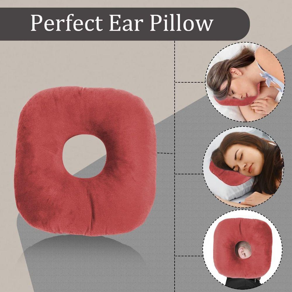 Breathable Ear Piercing Pillow Cotton Filling Earring Pillow  Side Sleepers Accessories