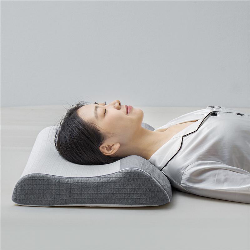 Thai Natural Latex Neck Support Pillow with Removable Washable Cover - Home & Gift Use