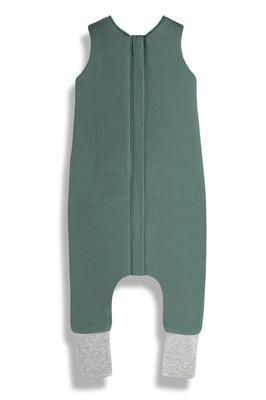 Saco de Dormir de Musselina com Pés S (1-2 anos) Verde Oceano