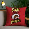 Classic P-Pringles Pillow Case Office Sofa Dorm Chair Back Short Plush Double-Sided Printing Home Cushion Cover