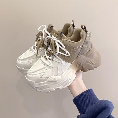 Fashion Fashion Color Soft Soled Lady's Sports Shoes Outdoor Leisure Dad Shoes Rainbow Casual Shoes Versatile Thick Soled Women's Shoes