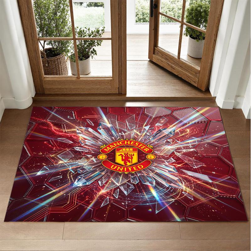 Manchester United Design Kristall Samt Teppich Weiche Dekorative Matte für Schlafzimmer Eingang