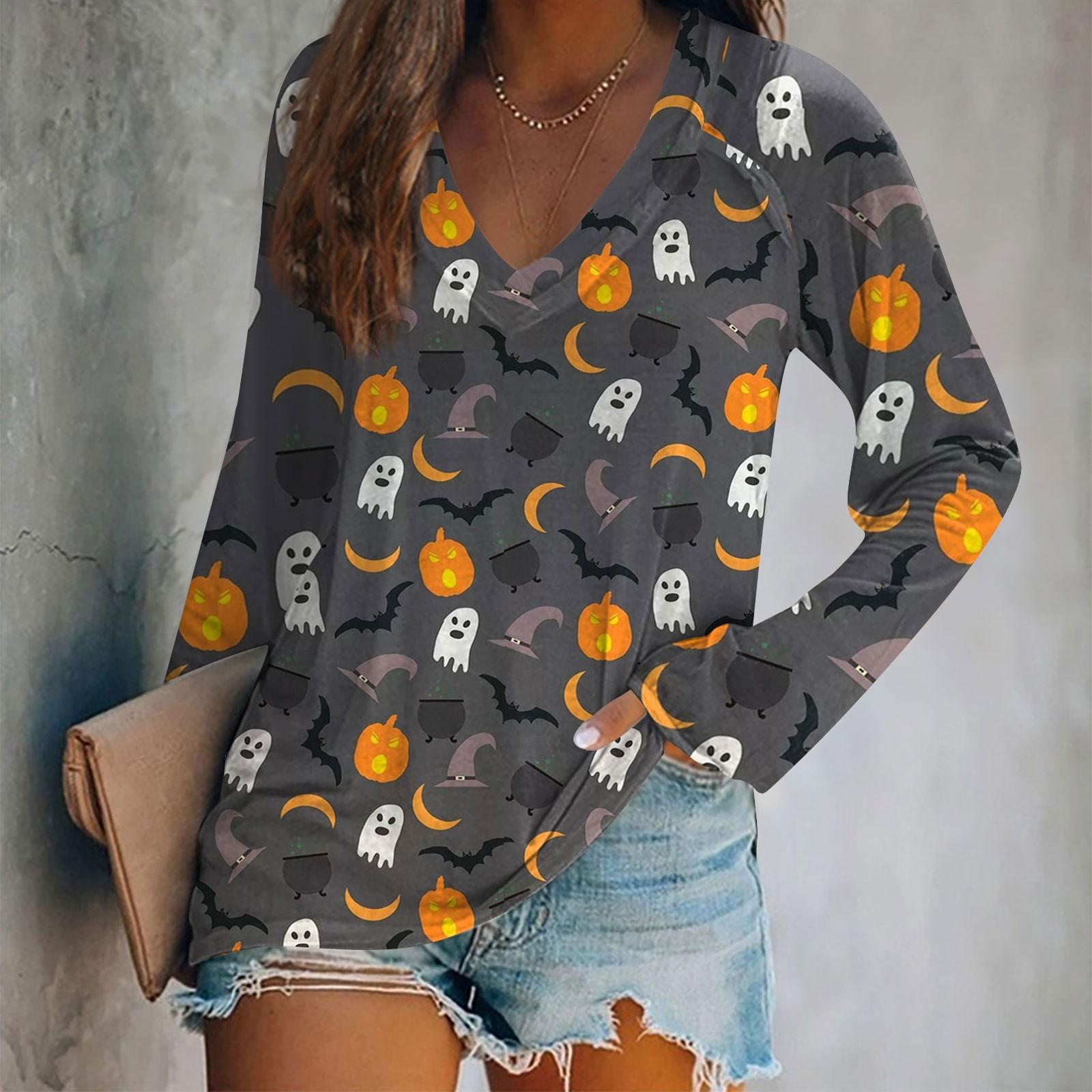 Женская футболка с длинными рукавами и v-образным вырезом — фото 4