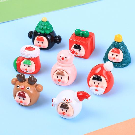 

Yousheng Festive Resin Sister Christmas Ornaments Cartoon Stereoscopic Hangable Keychain Car Handmade Decoration Pendant