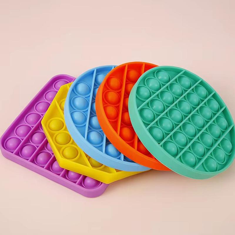 3Pcs Silicone Bubble Sensory Fidget Stress Relief Adhd Autism Anxiety Therapy Kids Toys Classroom Prizes Birthday Gifts