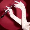 Transparente Polka-Dot-Fünf-Finger-Handschuhe Ultra-dünne Glatte Durchsichtige Handschuhe Öl Glänzende Dehnbare Strumpfhosen-Handschuhe Modeaccessoires