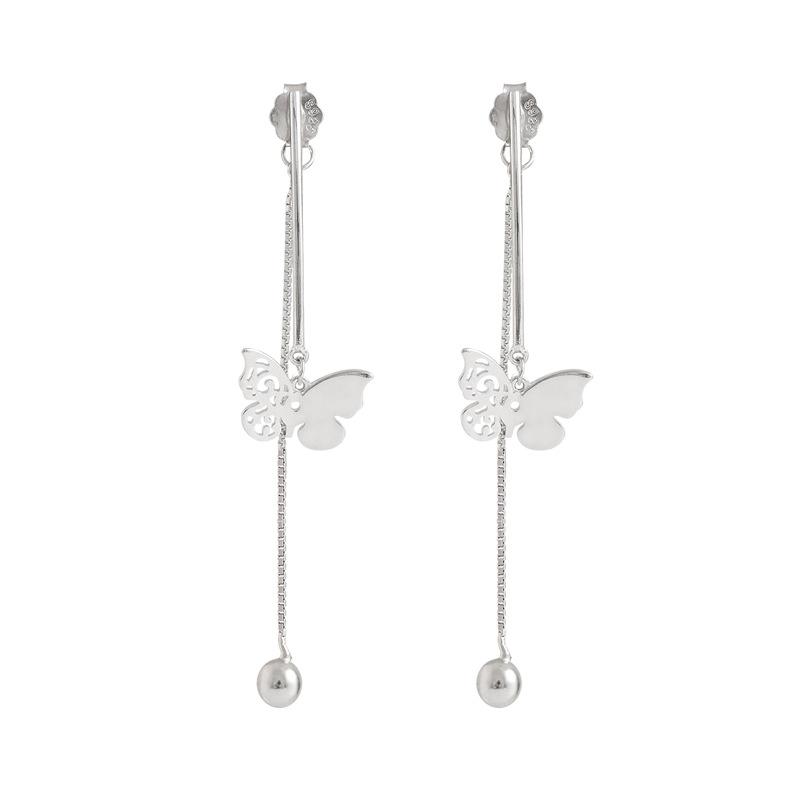 

Серьги-бабочки в форме полых бусин Xiaohongshu, популярные антикварные серьги-подвески с геометрическим круглым бисером в стиле маленькой феи