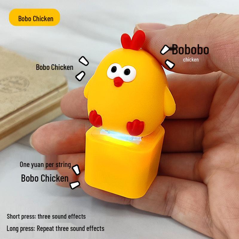 

Музыкальный брелок с изображением кричащей курицы: Игрушка для снятия стресса с цыпленка из мультфильма «Бобо»