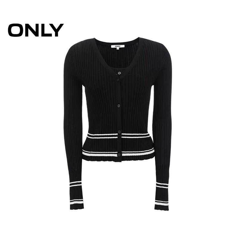 ONLY Women's 2025 Autumn Color-Block Striped Knit Sweater