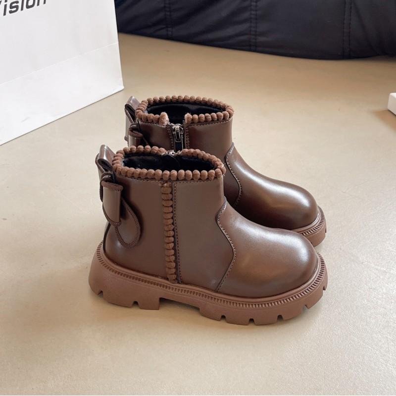 Girls Winter Boots Soft Sole Princess Martin Mid-Calf Style Fleece Lined Kids 4-16 Years