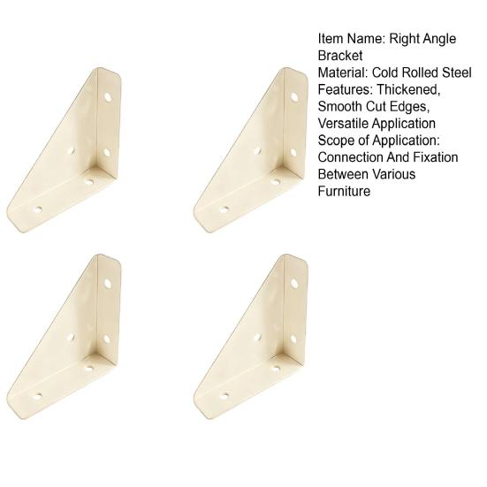 4 Stück Winkelverbinder Kaltgewalzter Stahl Eckwinkel 90 Grad Stahl Verstärkungswinkel Rostbeständige Möbelverbinder