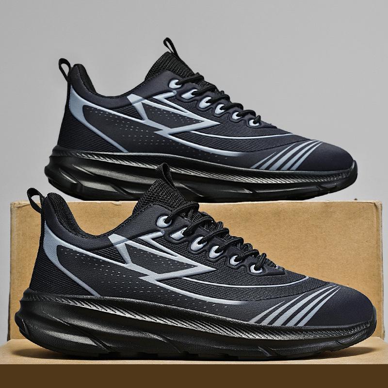 Large Size Sports Shoes Men's Summer Mesh Breathable and Lightweight Running Shoes Couple's Soft-soled Shock-absorbing Outdoor Casual Shoes Men