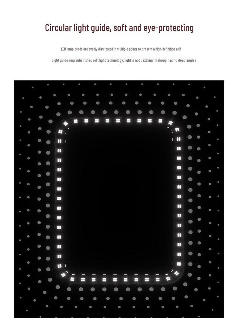 Portable LED Makeup Mirror with Light - Foldable Desktop Vanity Mirror