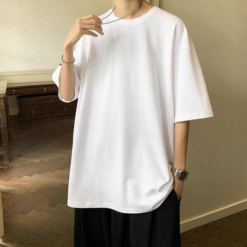 2026 Summer Drop Shoulder Cotton T-Shirt, 200g Short Sleeve - DXT01-P14 S