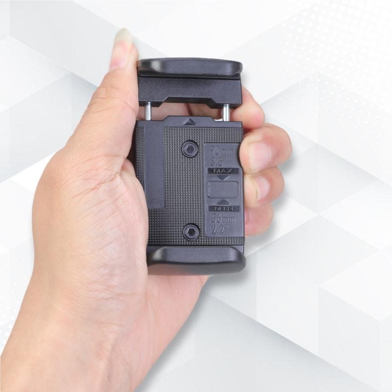 Mobile Clip Base Plastic Phone Clamps Monopod Mount Attachment for 17mm Ball Joint Suitable for Car & Desktop Stands