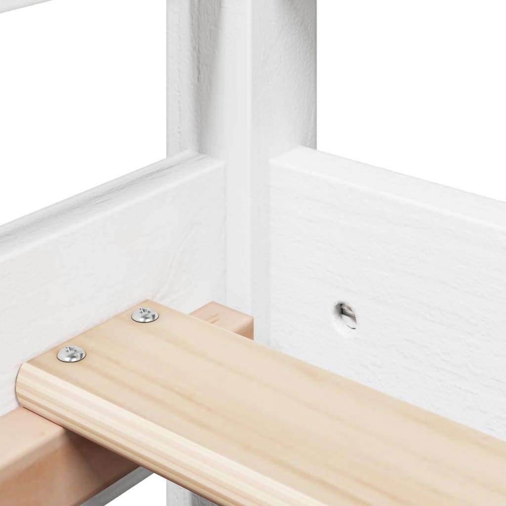 Daybed with Canopy White 80x200 cm Solid Pine Wood