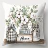 Home decoration pillowcase bottle floral pattern printing pillowcase living room sofa cushion cover bedroom room decoration