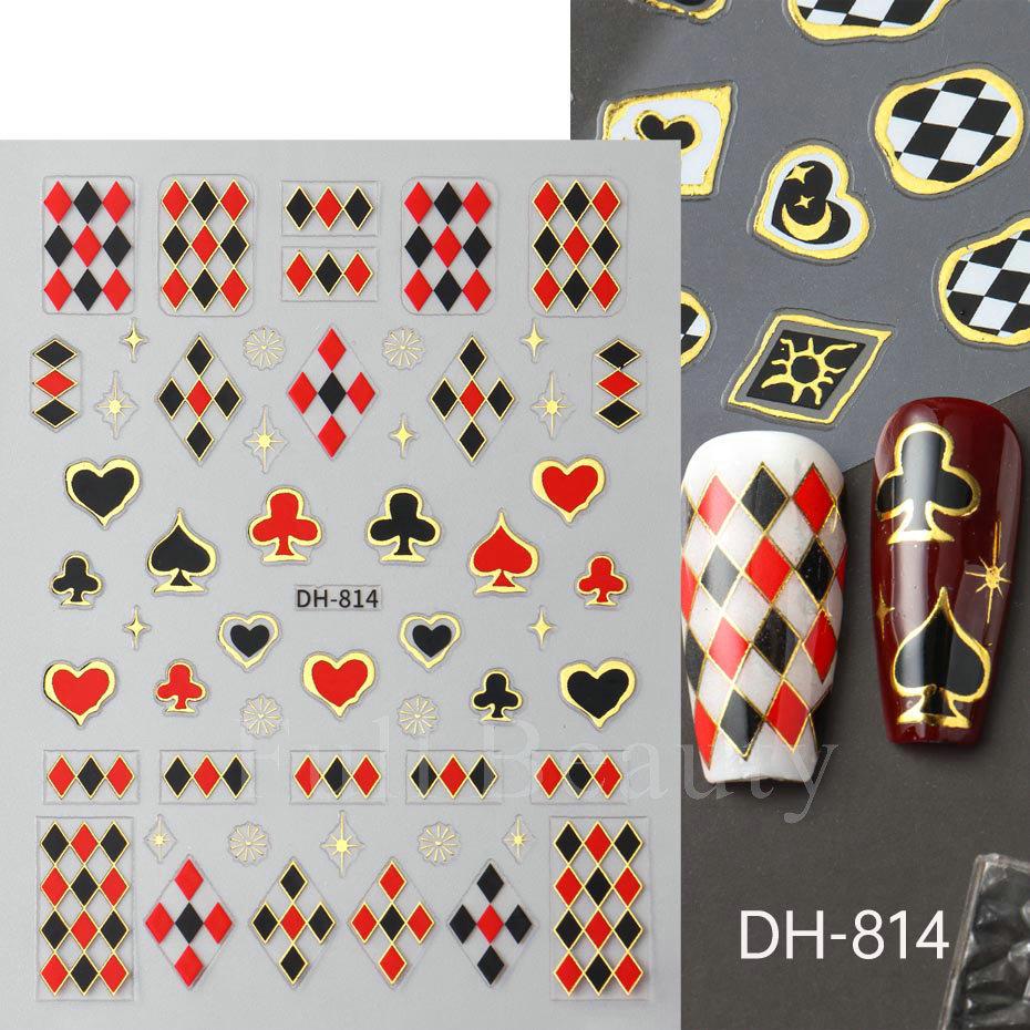 Nail Art Sticker, Little Spirit Snake, Moon, Mango, Gold And Silver, Black And White Snake Cartoon Nail Sticker.