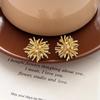 925 Silver Needle Korean Fashion Dandelion Flower Earrings For Women Jewelry Trending New Crystal Flowers Stud Earrings