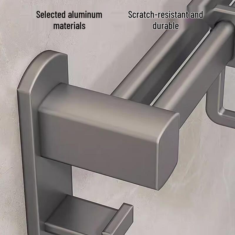 Wall-Mounted Kitchen Storage Rack with Hooks