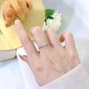 Smoky Rain European-American Punk Heart Diamond Ring: Fashion Jewelry Gift for Girlfriend