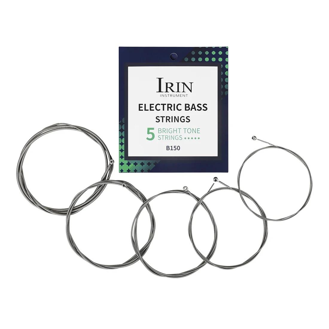 IRIN 5 Strings Bass Guitar Strings Hexagonal High Carbon Alloy Nickel Steel Wound Electric Bass Guitarra Strings Accessories