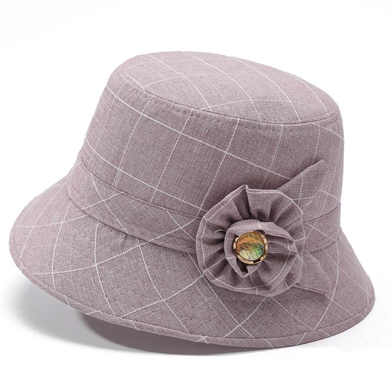 Single hat lady grandma spring and autumn thin sun hat old lady summer bucket hat